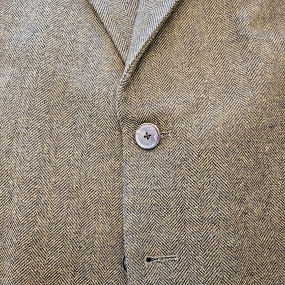 StudioSuits Bottle Brown Herrignbone Tweed Blazer - 42R - Picture 5 of 11
